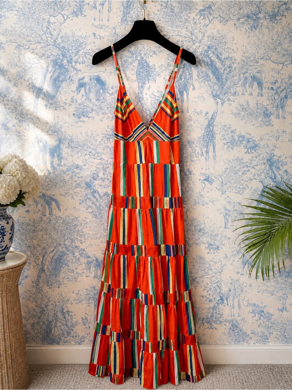 J. Crew Red Striped Sun Dress Resort preppy  vacation travel Dress